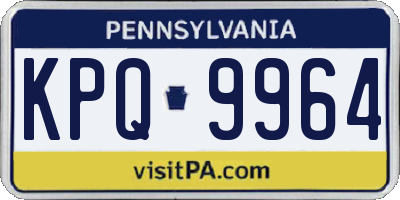 PA license plate KPQ9964