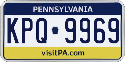 PA license plate KPQ9969