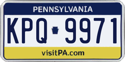 PA license plate KPQ9971