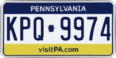 PA license plate KPQ9974