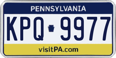 PA license plate KPQ9977