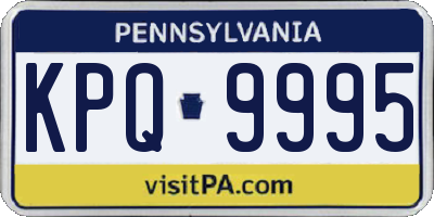 PA license plate KPQ9995