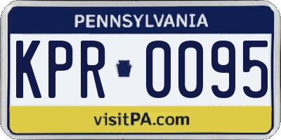 PA license plate KPR0095