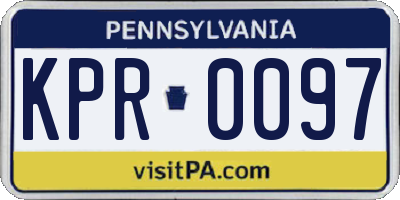 PA license plate KPR0097