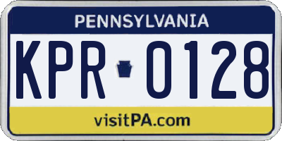 PA license plate KPR0128