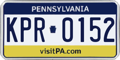 PA license plate KPR0152