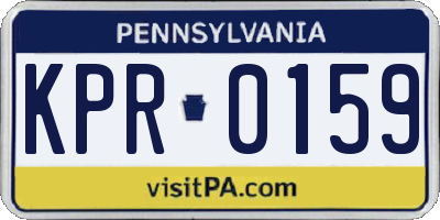 PA license plate KPR0159