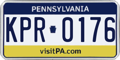PA license plate KPR0176