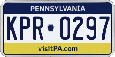 PA license plate KPR0297