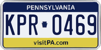 PA license plate KPR0469
