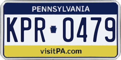PA license plate KPR0479