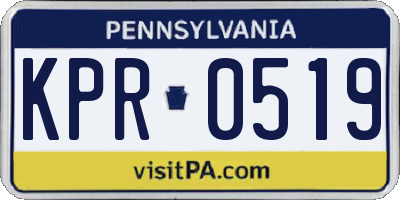 PA license plate KPR0519