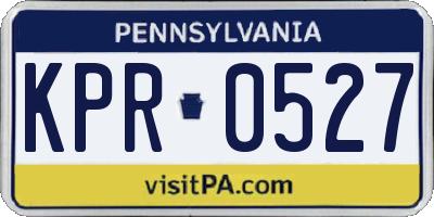 PA license plate KPR0527