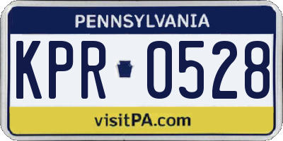 PA license plate KPR0528