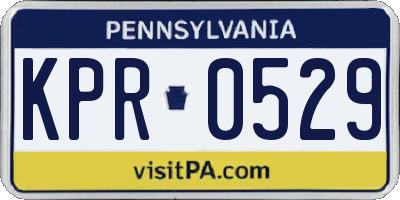 PA license plate KPR0529