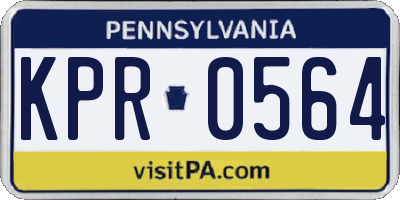 PA license plate KPR0564