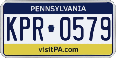 PA license plate KPR0579