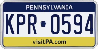 PA license plate KPR0594