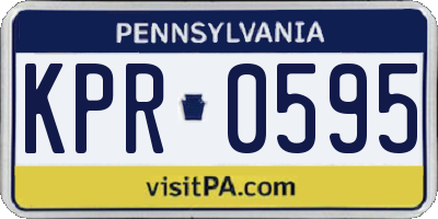 PA license plate KPR0595