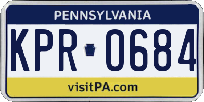 PA license plate KPR0684