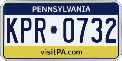 PA license plate KPR0732