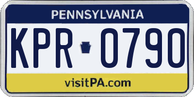 PA license plate KPR0790