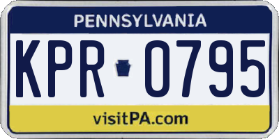 PA license plate KPR0795