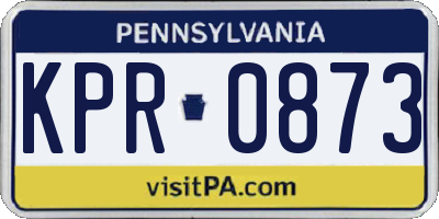 PA license plate KPR0873