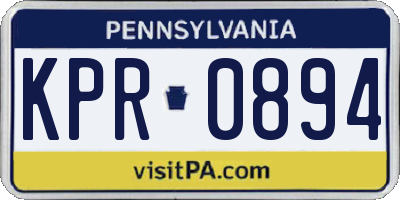 PA license plate KPR0894