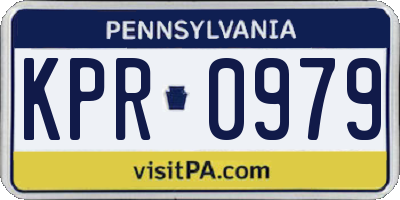 PA license plate KPR0979