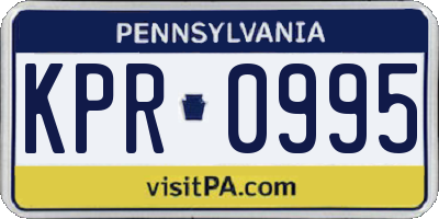 PA license plate KPR0995
