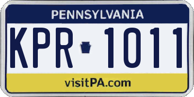 PA license plate KPR1011