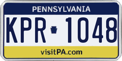 PA license plate KPR1048