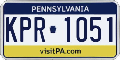 PA license plate KPR1051