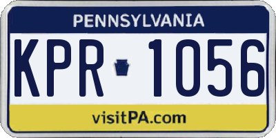 PA license plate KPR1056