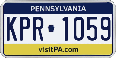 PA license plate KPR1059