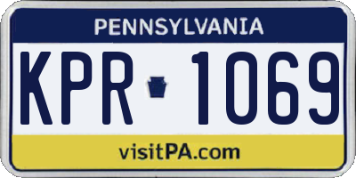 PA license plate KPR1069