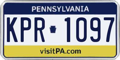 PA license plate KPR1097