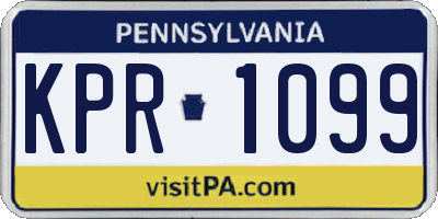 PA license plate KPR1099