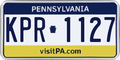 PA license plate KPR1127