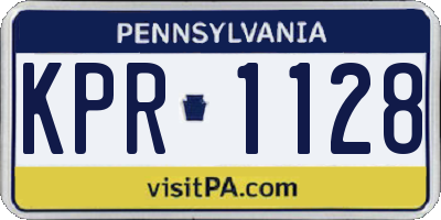PA license plate KPR1128