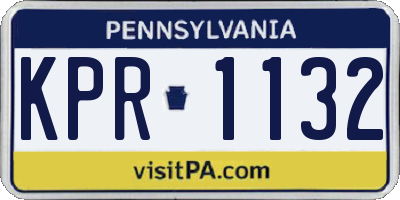 PA license plate KPR1132