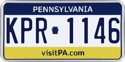 PA license plate KPR1146