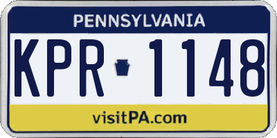 PA license plate KPR1148