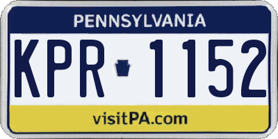PA license plate KPR1152