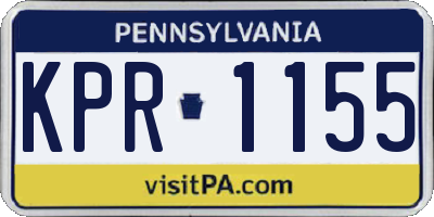 PA license plate KPR1155