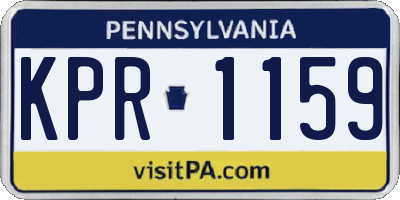 PA license plate KPR1159