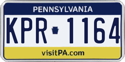 PA license plate KPR1164
