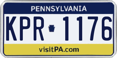 PA license plate KPR1176