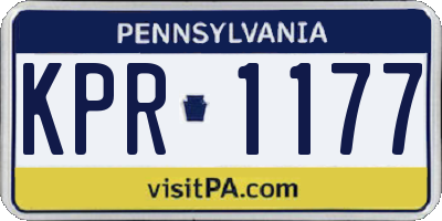 PA license plate KPR1177